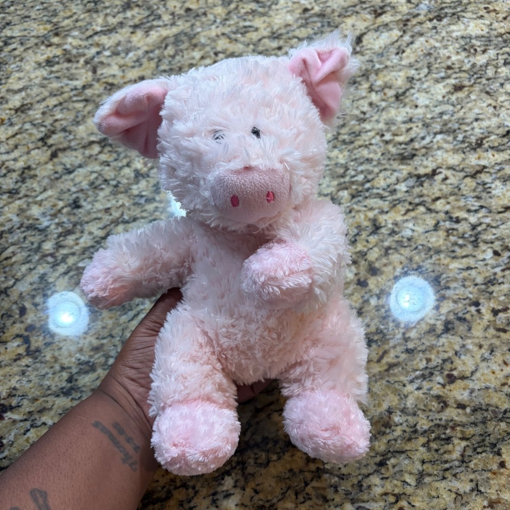 Aurora‎ World Pink Pig Plush Stuffed Animal Shaggy Soft Toy 10 inch